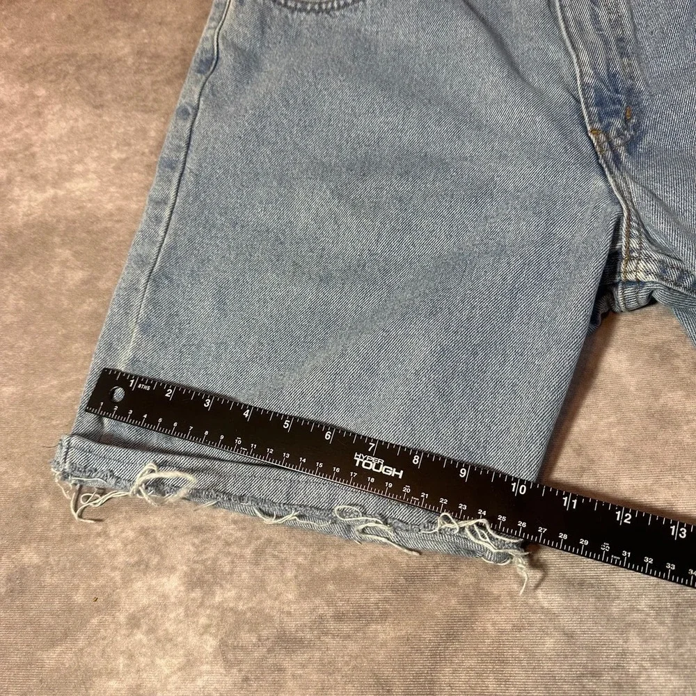 Vintage‎ Levi's 505 Custom Cut Off Denim Shorts Mens 36 Light Wash Frayed Hem
